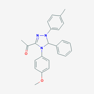 molecular formula C24H23N3O2 B317600 1-[4-(4-Methoxyphenyl)-1-(4-methylphenyl)-5-phenyl-4,5-dihydro-1H-1,2,4-triazol-3-yl]ethanone 