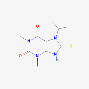 molecular formula C10H14N4O2S B317601 7-Isopropyl-8-mercapto-1,3-dimethyl-3,7-dihydro-purine-2,6-dione 