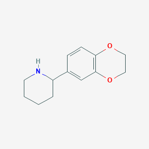 molecular formula C13H17NO2 B3176030 2-(2,3-Dihydro-1,4-benzodioxin-6-yl)piperidine CAS No. 96650-93-0