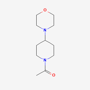 molecular formula C11H20N2O2 B3176057 1-[4-(Morpholin-4-yl)piperidin-1-yl]ethan-1-one CAS No. 96921-42-5