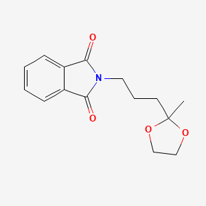 molecular formula C15H17NO4 B3176089 2-[3-(2-methyl-1,3-dioxolan-2-yl)propyl]-1H-isoindole-1,3(2H)-dione CAS No. 97320-85-9