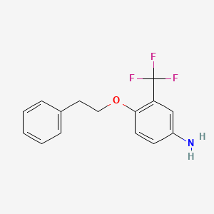 molecular formula C15H14F3NO B3176102 4-(Phenethyloxy)-3-(trifluoromethyl)aniline CAS No. 97455-19-1