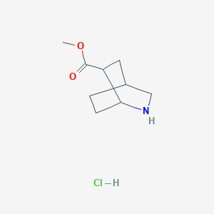 molecular formula C9H16ClNO2 B3176149 Methyl 2-azabicyclo[2.2.2]octane-6-carboxylate hydrochloride CAS No. 97791-59-8