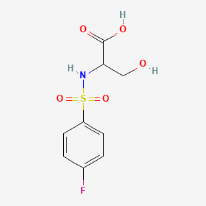 molecular formula C9H10FNO5S B3176154 2-(4-Fluoro-benzenesulfonylamino)-3-hydroxypropionic acid CAS No. 97801-44-0