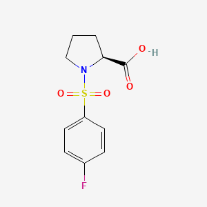 molecular formula C11H12FNO4S B3176155 (2S)-1-(4-fluorophenyl)sulfonylpyrrolidine-2-carboxylic acid CAS No. 97801-56-4