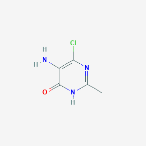 molecular formula C5H6ClN3O B3176179 5-Amino-6-chloro-2-methyl-4(1H)-pyrimidinone CAS No. 98025-13-9