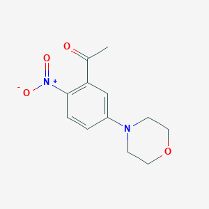 molecular formula C12H14N2O4 B3176242 1-(5-Morpholino-2-nitrophenyl)-1-ethanone CAS No. 98440-51-8