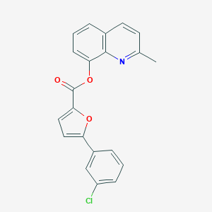 molecular formula C21H14ClNO3 B317631 (2-Methylquinolin-8-yl) 5-(3-chlorophenyl)furan-2-carboxylate 