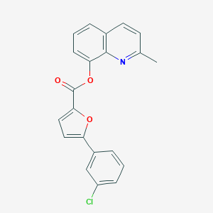 molecular formula C21H14ClNO3 B317631 2-Methyl-8-quinolinyl 5-(3-chlorophenyl)-2-furoate 