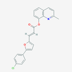 molecular formula C23H16ClNO3 B317632 2-Methyl-8-quinolinyl3-[5-(4-chlorophenyl)-2-furyl]acrylate 