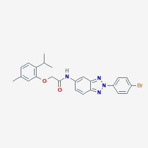 molecular formula C24H23BrN4O2 B317634 N-[2-(4-bromophenyl)-2H-1,2,3-benzotriazol-5-yl]-2-(2-isopropyl-5-methylphenoxy)acetamide 
