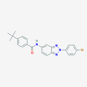 molecular formula C23H21BrN4O B317635 N-[2-(4-bromophenyl)-2H-1,2,3-benzotriazol-5-yl]-4-tert-butylbenzamide 