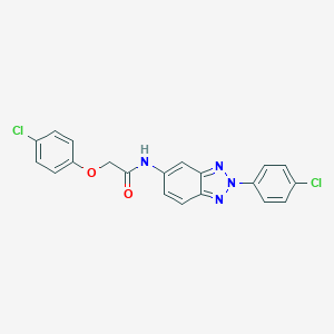 molecular formula C20H14Cl2N4O2 B317639 2-(4-chlorophenoxy)-N-[2-(4-chlorophenyl)-2H-1,2,3-benzotriazol-5-yl]acetamide 