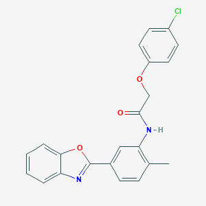 molecular formula C22H17ClN2O3 B317640 N-[5-(1,3-benzoxazol-2-yl)-2-methylphenyl]-2-(4-chlorophenoxy)acetamide 