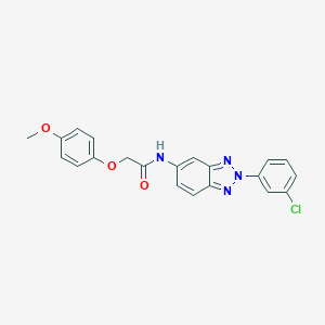 molecular formula C21H17ClN4O3 B317641 N-[2-(3-chlorophenyl)-2H-1,2,3-benzotriazol-5-yl]-2-(4-methoxyphenoxy)acetamide 