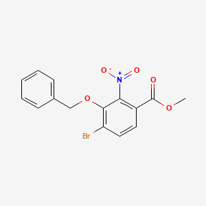 molecular formula C15H12BrNO5 B3176478 Methyl 3-(benzyloxy)-4-bromo-2-nitrobenzoate CAS No. 99573-17-8