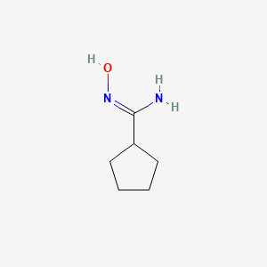 molecular formula C6H12N2O B3176490 N-羟基环戊烷甲酰亚胺酰胺 CAS No. 99623-12-8