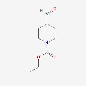 molecular formula C9H15NO3 B3176498 Ethyl 4-formylpiperidine-1-carboxylate CAS No. 99658-58-9