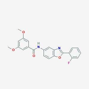 molecular formula C22H17FN2O4 B317652 N-[2-(2-fluorophenyl)-1,3-benzoxazol-5-yl]-3,5-dimethoxybenzamide 