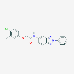 molecular formula C21H17ClN4O2 B317653 2-(4-chloro-3-methylphenoxy)-N-(2-phenyl-2H-1,2,3-benzotriazol-5-yl)acetamide 
