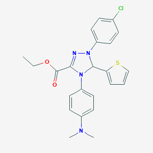 ethyl 1-(4-chlorophenyl)-4-[4-(dimethylamino)phenyl]-5-(thiophen-2-yl)-4,5-dihydro-1H-1,2,4-triazole-3-carboxylate