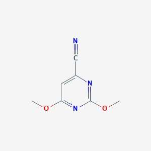 molecular formula C7H7N3O2 B3176618 2,6-二甲氧基嘧啶-4-腈 CAS No. 100868-70-0