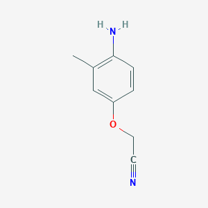 molecular formula C9H10N2O B3176632 2-(4-氨基-3-甲基苯氧基)乙腈 CAS No. 1016724-90-5