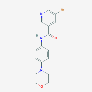 molecular formula C16H16BrN3O2 B317664 5-bromo-N-[4-(4-morpholinyl)phenyl]nicotinamide 