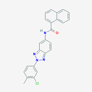 molecular formula C24H17ClN4O B317665 N-[2-(3-chloro-4-methylphenyl)-2H-1,2,3-benzotriazol-5-yl]-1-naphthamide 