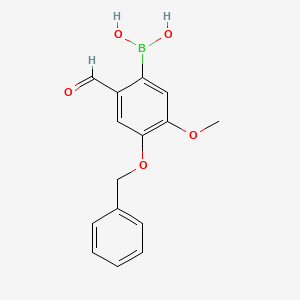 molecular formula C15H15BO5 B3176652 (4-(Benzyloxy)-2-formyl-5-methoxyphenyl)boronic acid CAS No. 1021431-39-9