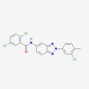 molecular formula C20H13Cl3N4O B317667 2,5-dichloro-N-[2-(3-chloro-4-methylphenyl)-2H-1,2,3-benzotriazol-5-yl]benzamide 