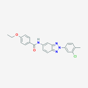 molecular formula C22H19ClN4O2 B317668 N-[2-(3-chloro-4-methylphenyl)-2H-1,2,3-benzotriazol-5-yl]-4-ethoxybenzamide 