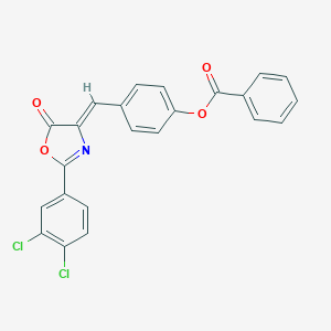 4-[(2-(3,4-dichlorophenyl)-5-oxo-1,3-oxazol-4(5H)-ylidene)methyl]phenyl benzoate