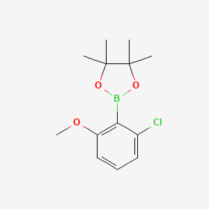 molecular formula C13H18BClO3 B3176733 2-(2-Chloro-6-methoxyphenyl)-4,4,5,5-tetramethyl-1,3,2-dioxaborolane CAS No. 1061367-22-3