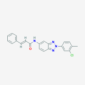 molecular formula C22H17ClN4O B317674 (2E)-N-[2-(3-chloro-4-methylphenyl)-2H-benzotriazol-5-yl]-3-phenylprop-2-enamide 