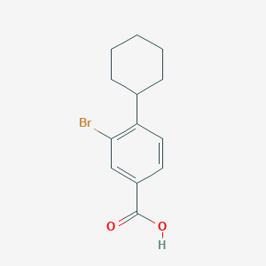 molecular formula C13H15BrO2 B3176770 3-Bromo-4-cyclohexylbenzoic acid CAS No. 1131594-14-3