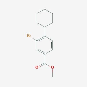 molecular formula C14H17BrO2 B3176771 Methyl 3-bromo-4-cyclohexylbenzoate CAS No. 1131594-38-1
