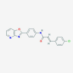molecular formula C21H14ClN3O2 B317678 3-(4-chlorophenyl)-N-(4-[1,3]oxazolo[4,5-b]pyridin-2-ylphenyl)acrylamide 