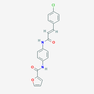 N-[4-[[(E)-3-(4-chlorophenyl)prop-2-enoyl]amino]phenyl]furan-2-carboxamide