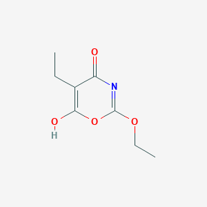 molecular formula C8H11NO4 B317680 2-ethoxy-5-ethyl-6-hydroxy-1,3-oxazin-4-one 