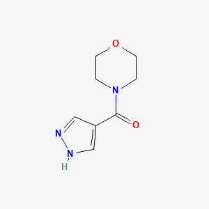 molecular formula C8H11N3O2 B3176803 吗啉基(1H-吡唑-4-基)甲酮 CAS No. 1152749-21-7