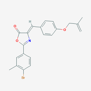 molecular formula C21H18BrNO3 B317682 2-(4-bromo-3-methylphenyl)-4-{4-[(2-methyl-2-propenyl)oxy]benzylidene}-1,3-oxazol-5(4H)-one 