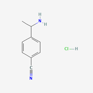 molecular formula C9H11ClN2 B3176836 4-(1-氨基乙基)苯甲腈盐酸盐 CAS No. 1177316-44-7