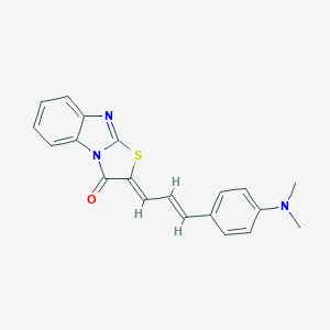 molecular formula C20H17N3OS B317685 (2Z)-2-{(2E)-3-[4-(dimethylamino)phenyl]prop-2-en-1-ylidene}[1,3]thiazolo[3,2-a]benzimidazol-3(2H)-one 