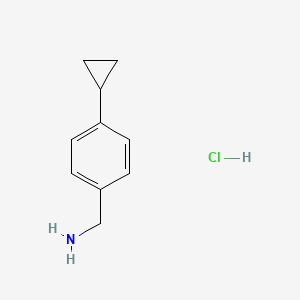 molecular formula C10H14ClN B3176857 (4-Cyclopropylphenyl)methanamine hydrochloride CAS No. 118184-65-9