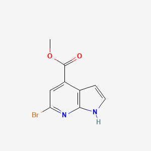 molecular formula C9H7BrN2O2 B3176876 methyl 6-bromo-1H-pyrrolo[2,3-b]pyridine-4-carboxylate CAS No. 1190315-53-7