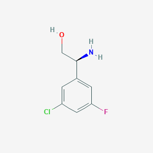 molecular formula C8H9ClFNO B3176930 (S)-2-Amino-2-(3-chloro-5-fluorophenyl)ethan-1-OL CAS No. 1213574-69-6
