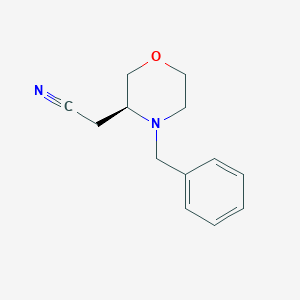 molecular formula C13H16N2O B3176944 (S)-4-Benzyl-3-cyanomethylmorpholine CAS No. 1217855-96-3