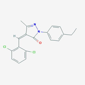 molecular formula C19H16Cl2N2O B317695 4-(2,6-dichlorobenzylidene)-2-(4-ethylphenyl)-5-methyl-2,4-dihydro-3H-pyrazol-3-one 