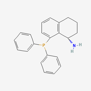 molecular formula C22H22NP B3176952 (S)-1-Amino-8-(diphenylphosphino)-1,2,3,4-tetrahydronaphthalene CAS No. 1222630-45-6